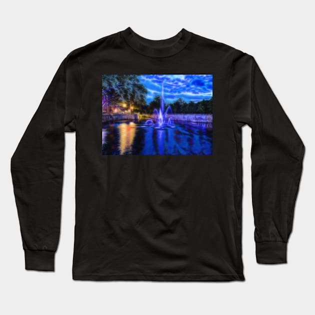 Electric Fountain Long Sleeve T-Shirt by Shirasaya